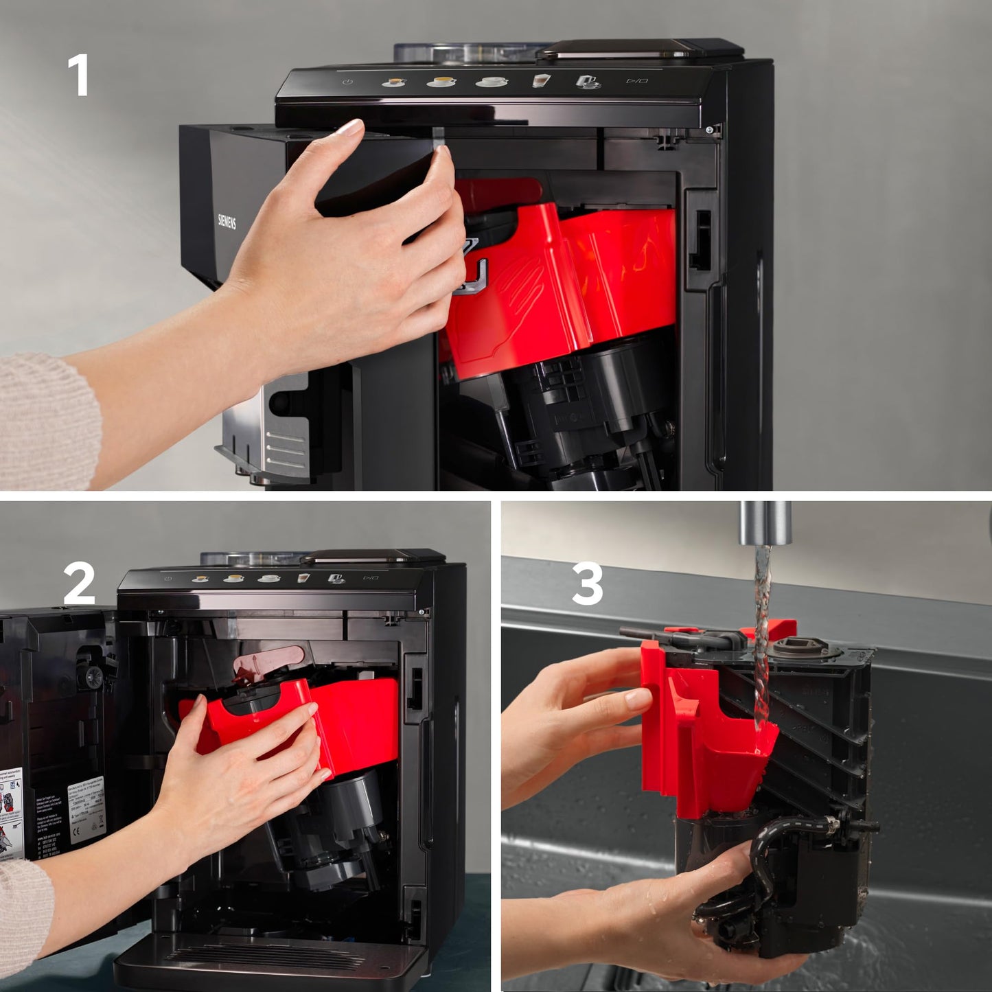 Siemens Kaffeevollautomat EQ500 TP511E19, App-Steuerung, Cold Brew, Vollfarbdisplay, Doppeltassenfunktion, autom. Dampfreinigung, einfache Wartung, schwarz