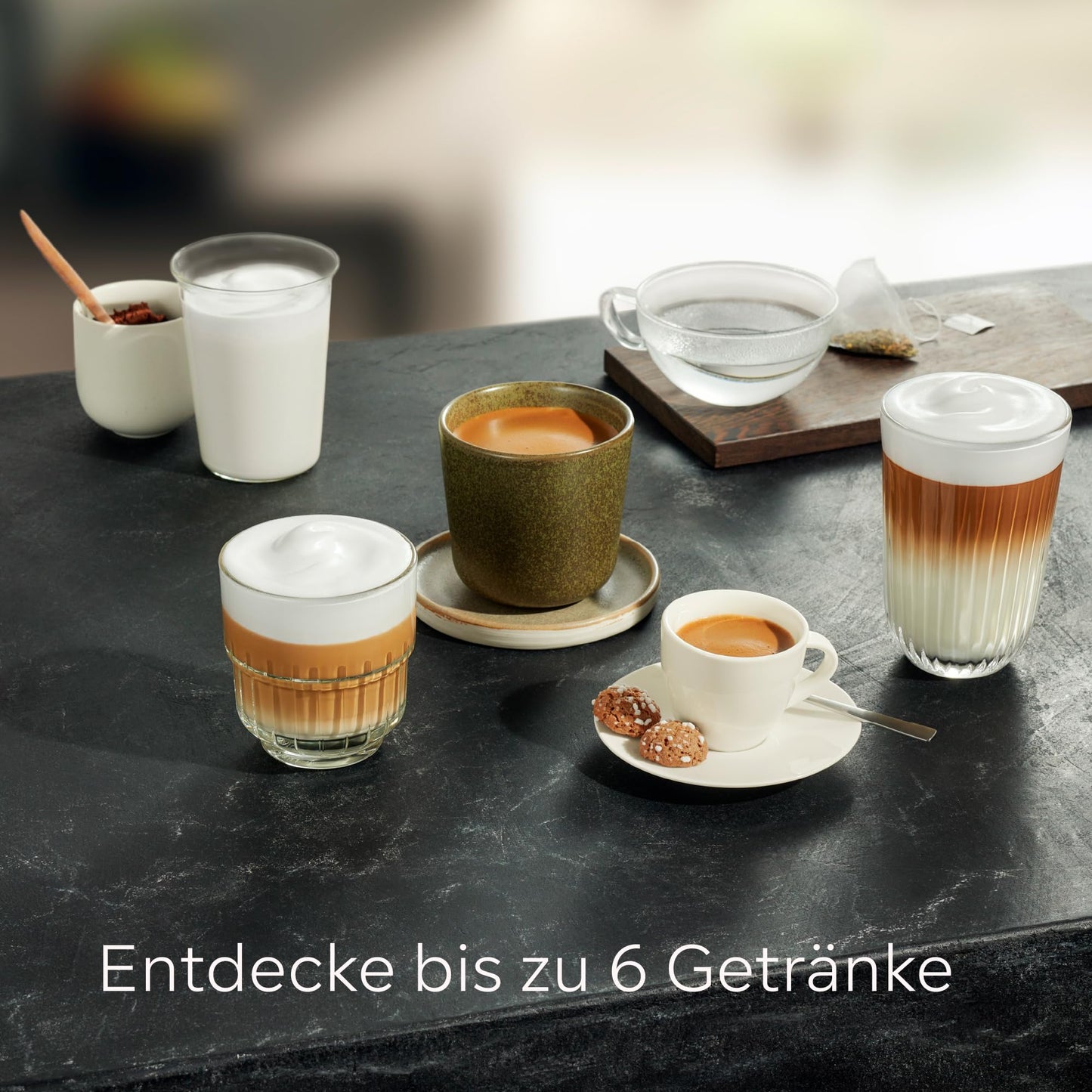 Siemens Kaffeevollautomat EQ500 TP511E19, App-Steuerung, Cold Brew, Vollfarbdisplay, Doppeltassenfunktion, autom. Dampfreinigung, einfache Wartung, schwarz